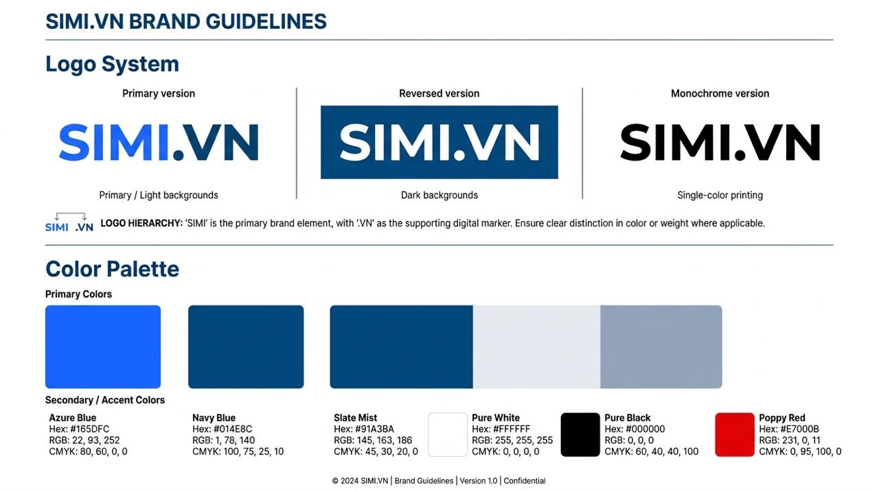 SIMI.VN Logo System and Color Palette