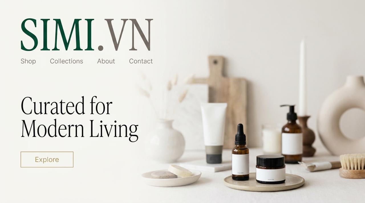 Concept 2 SIMI.VN e-commerce hero section