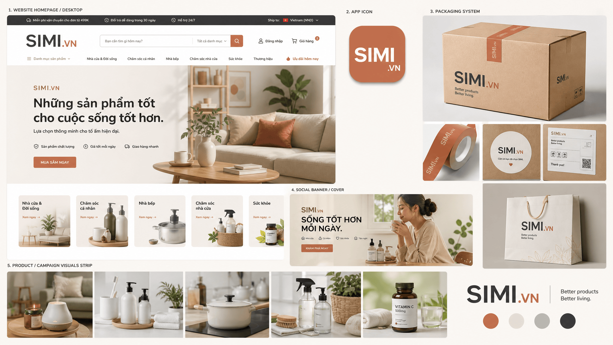 Concept 3 SIMI.VN Modern Lifestyle Warm mockup board cỡ lớn